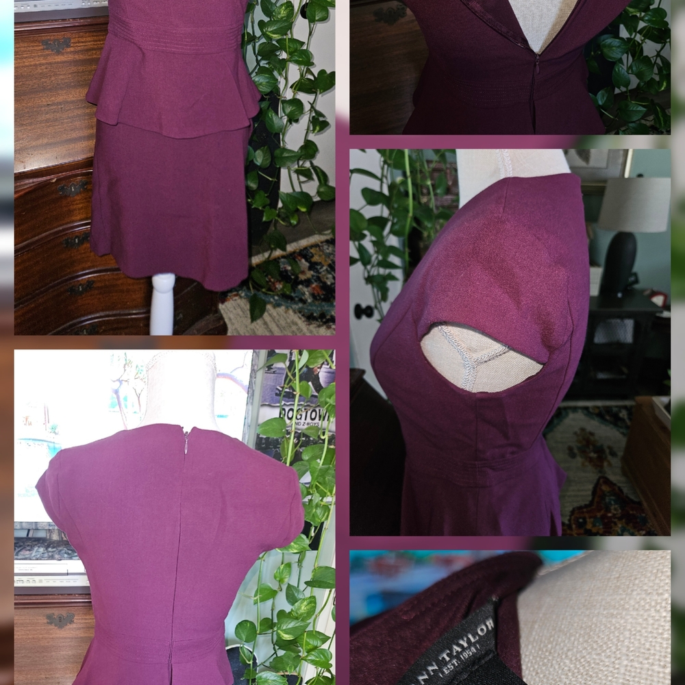 Ann Taylor Purple Peplum Dress